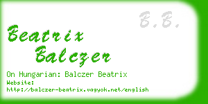 beatrix balczer business card